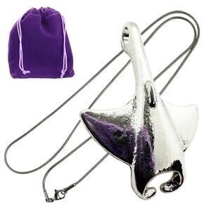 Stingray Necklace - Fish Necklace with Metal Alloy Charm